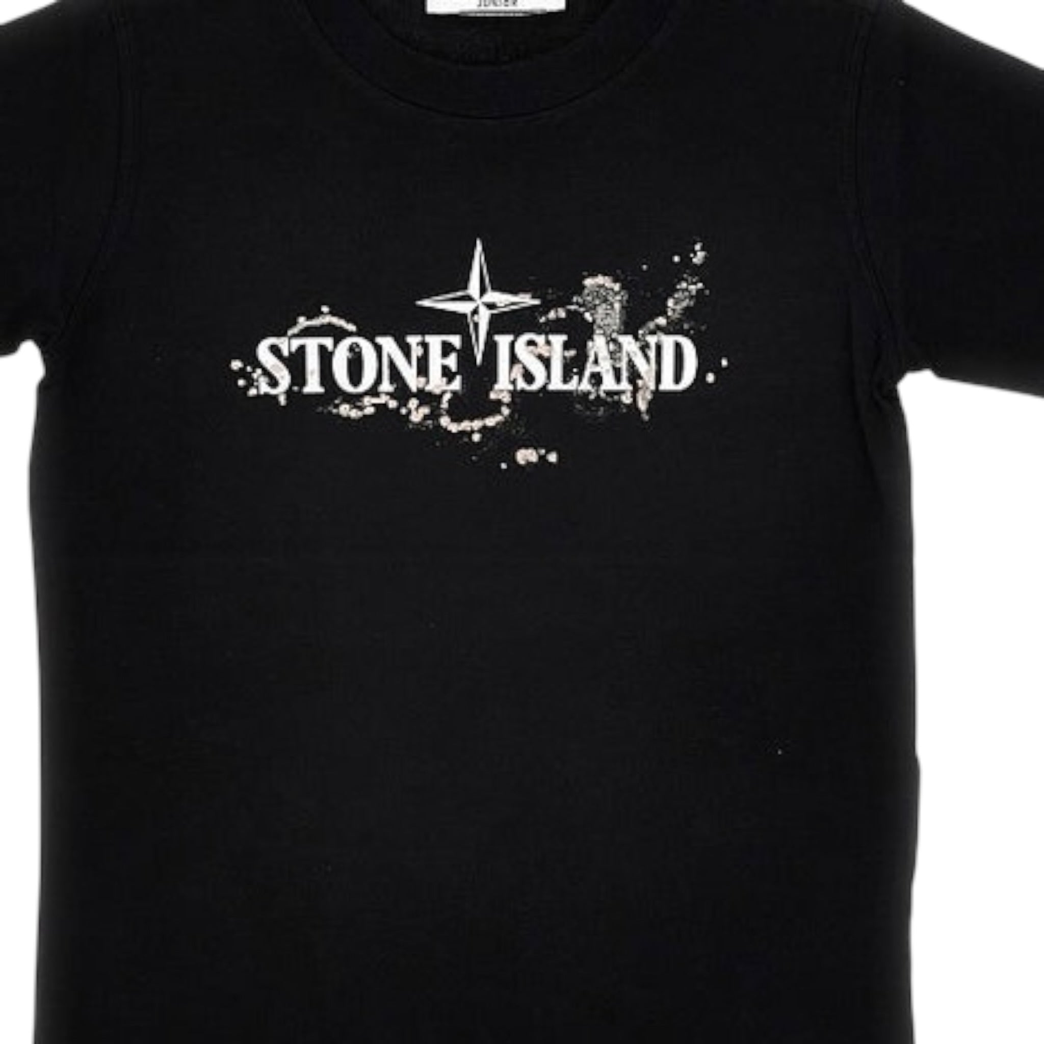 Stone Island T-Shirt tinta unita con Logo Nero per Bambino K2S16210100010 NERO STONE ISLAND 