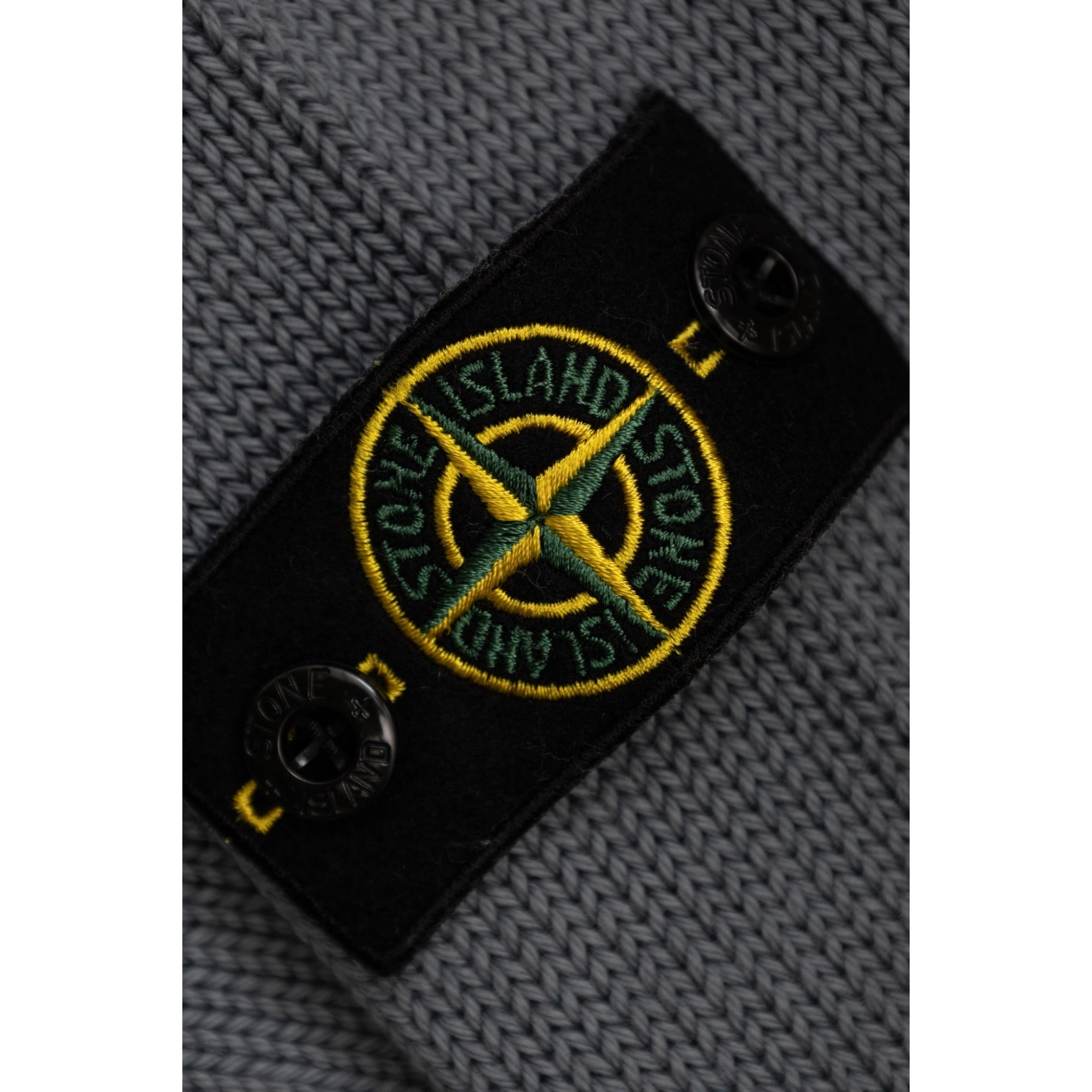 Stone Island Maglia tinta unita con Logo E Collo Alto Grigio per Bambino K2S165100018 GRIGIO STONE ISLAND 