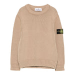 Stone Island Maglia tinta unita Girocollo Sabbia per Bambino K2S165100019 SABBIA STONE ISLAND 