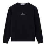 Stone Island Felpa tinta unita con Stampa Nero per Bambino K2S166100015 NERO STONE ISLAND 