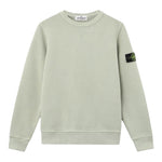 Stone Island Felpa Girocollo tinta unita con Logo Verde per Bambino K2S166100019 VERDE STONE ISLAND 