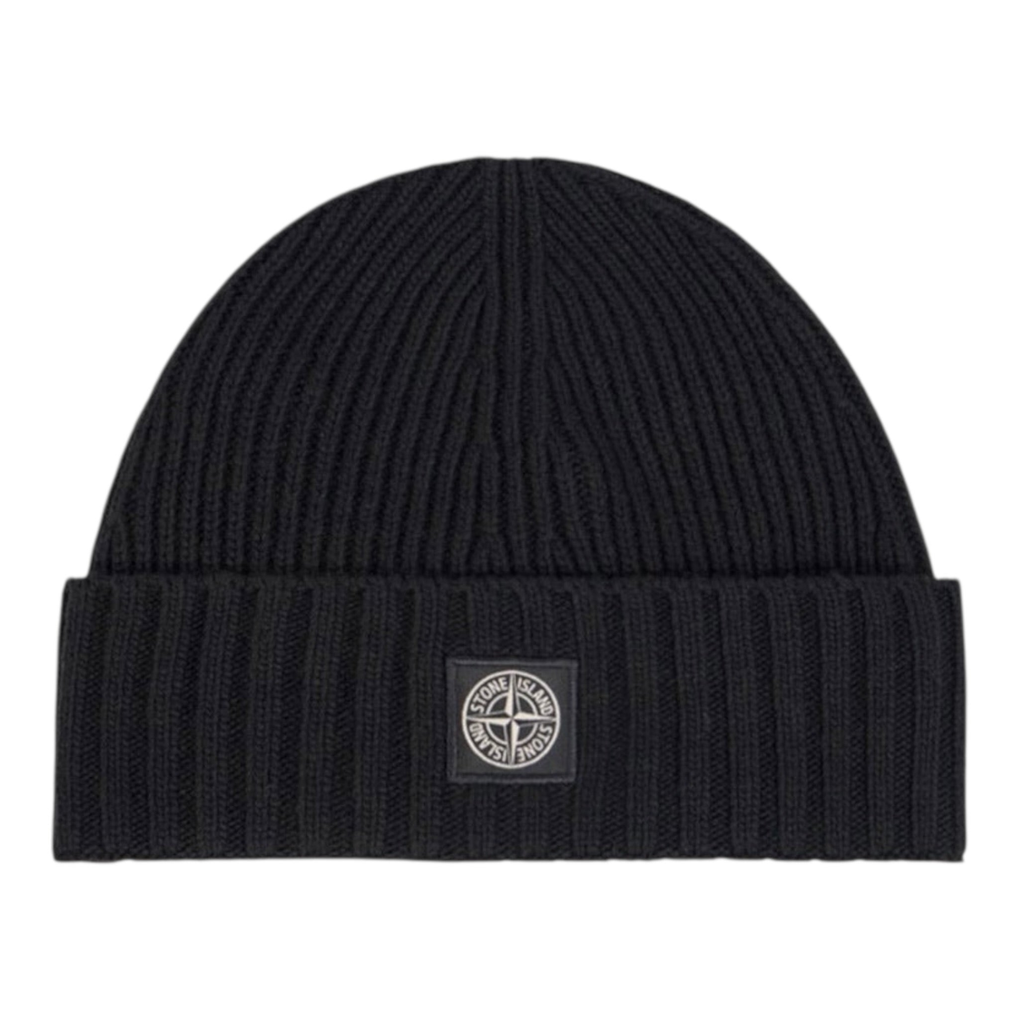 Stone Island Cappello tinta unita con Logo Nero per Bambino K2S16N100003 NERO STONE ISLAND 