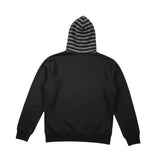 Sun68 Felpa Bicolore con Fantasia A Righe Zip E Cappuccio Nero per Bambino F41316 NERO SUN68 