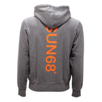 Sun68 Felpa tinta unita con Cappuccio Stampa E Zip Grigio per Bambino F41317 GRIGIO SUN68 
