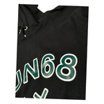 Sun68 Felpa tinta unita con Cappuccio E Stampa Nero per Bambino F42312 NERO SUN68 