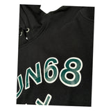 Sun68 Felpa tinta unita con Cappuccio E Stampa Nero per Bambino F42312 NERO SUN68 