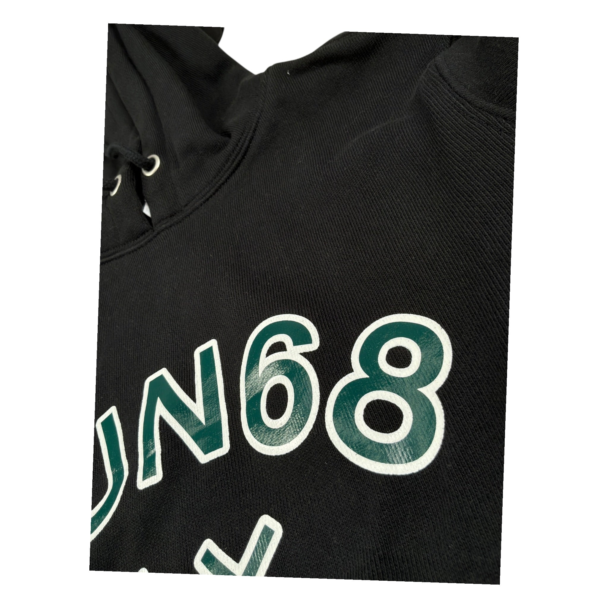 Sun68 Felpa tinta unita con Cappuccio E Stampa Nero per Bambino F42312 NERO SUN68 