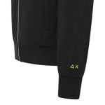 Sun68 Felpa Xon Zip E Cappuccio tinta unita Nero per Bambino F45323 NERO SUN68 