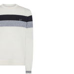 Sun68 Maglia tinta unita con Fantasia A Righe Panna per Bambino K43359 PANNA SUN68 