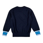 Sun68 Maglia tinta unita Girocollo con Logo Blu per Bambino K44329 BLU SUN68 