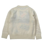 Sun68 Maglia Girocollo tinta unita con Stampa Panna per Bambino K44394 PANNA SUN68 