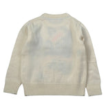 Sun68 Maglia Girocollo tinta unita con Stampa Panna per Bambino K44394 PANNA SUN68 