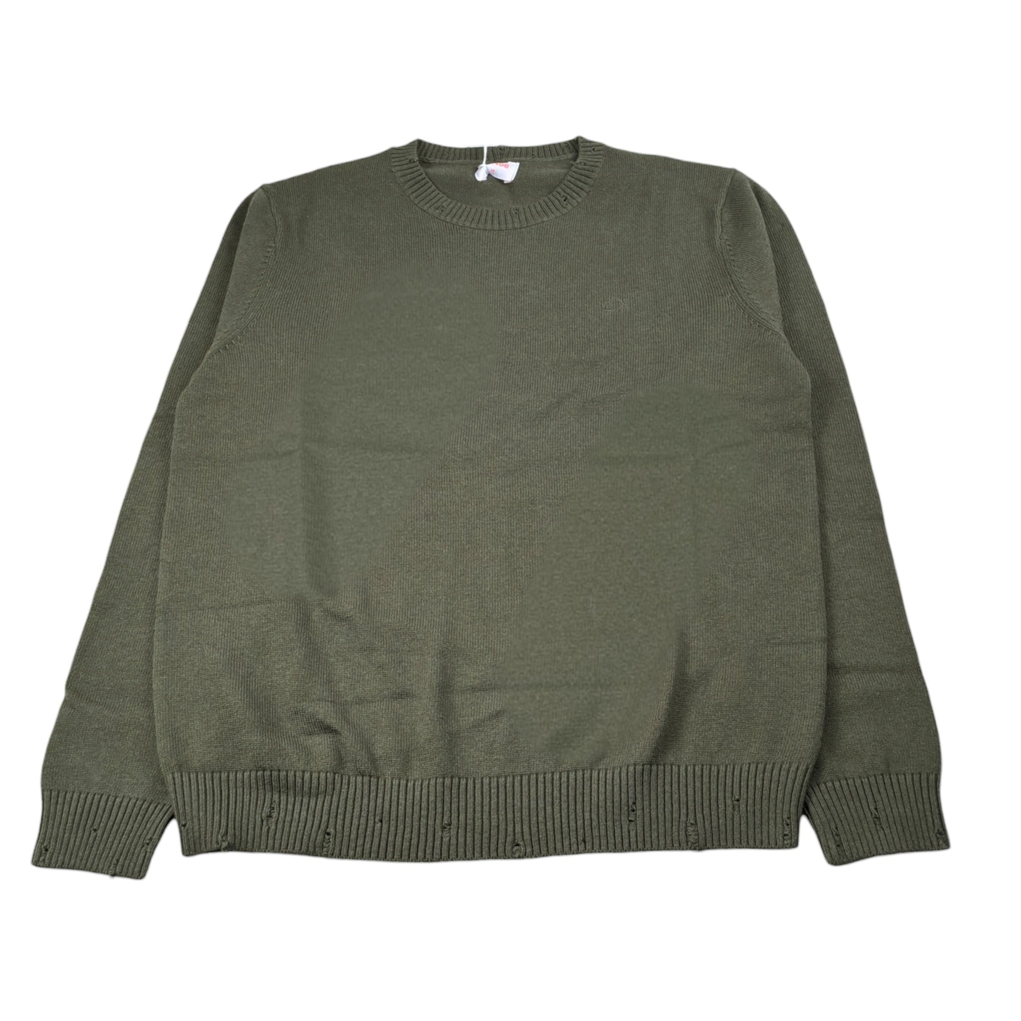 Sun68 Maglia Girocollo tinta unita Verde per Bambino K45322 VERDE SUN68 