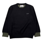 Sun68 Maglia Girocollo tinta unita Nero per Bambino K45343 NERO SUN68 