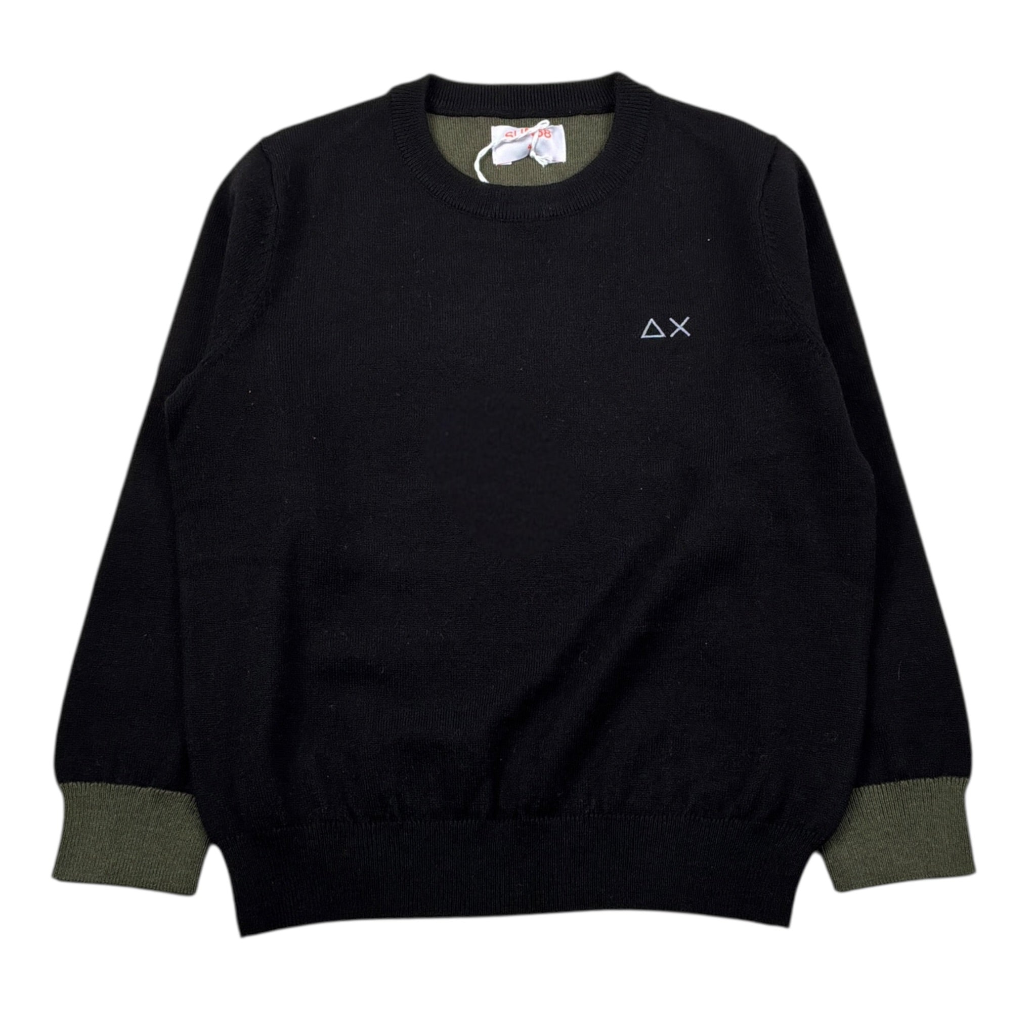 Sun68 Maglia Girocollo tinta unita Nero per Bambino K45343 NERO SUN68 