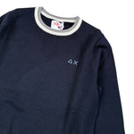 Sun68 Maglia tinta unita Girocollo con Logo Blu per Bambino K45345 BLU SUN68 