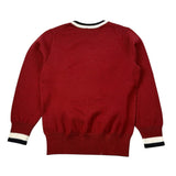 Sun68 Maglia tinta unita Girocollo con Logo Bordeaux per Bambino K45345X BORDEAUX SUN68 