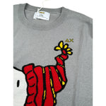 Sun68 Maglia Girocollo tinta unita con Ricamo Snoopy Grigio per Bambino K45352 GRIGIO SUN68 