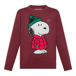 Sun68 Maglia Girocollo tinta unita con Ricamo Snoopy Bordeaux per Neonato K45352NXXX BORDEAUX SUN68 