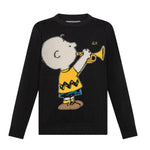 Sun68 Maglia Girocollo tinta unita con Ricamo Snoopy Nero per Bambino K45352XX NERO SUN68 