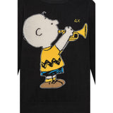 Sun68 Maglia Girocollo tinta unita con Ricamo Snoopy Nero per Neonato K45352XXN NERO SUN68 