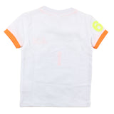 Sun68 T-Shirt Girocollo tinta unita con Logo Bianco per Bambino T32318 BIANCO SUN68 