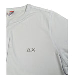 Sun68 Shirt Girocollo tinta unita con Logo Bianco per Bambino T45305 BIANCO SUN68 