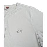 Sun68 Shirt Girocollo tinta unita con Logo Bianco per Bambino T45305 BIANCO SUN68 