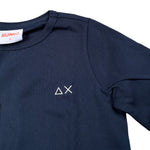 Sun68 Shirt Girocollo tinta unita con Logo Blu per Neonato T45305N BLU SUN68 