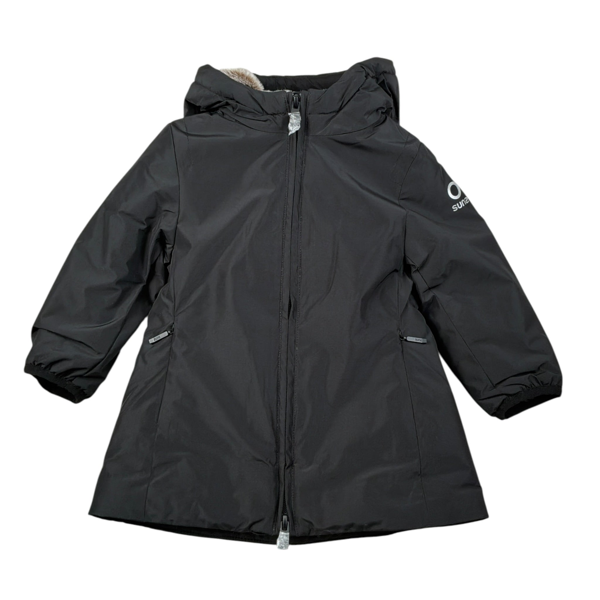 Suns Giubbino Tina Unita con Zip E Cappuccio Nero per Bambino GBS5353DBJ NERO SUNS 