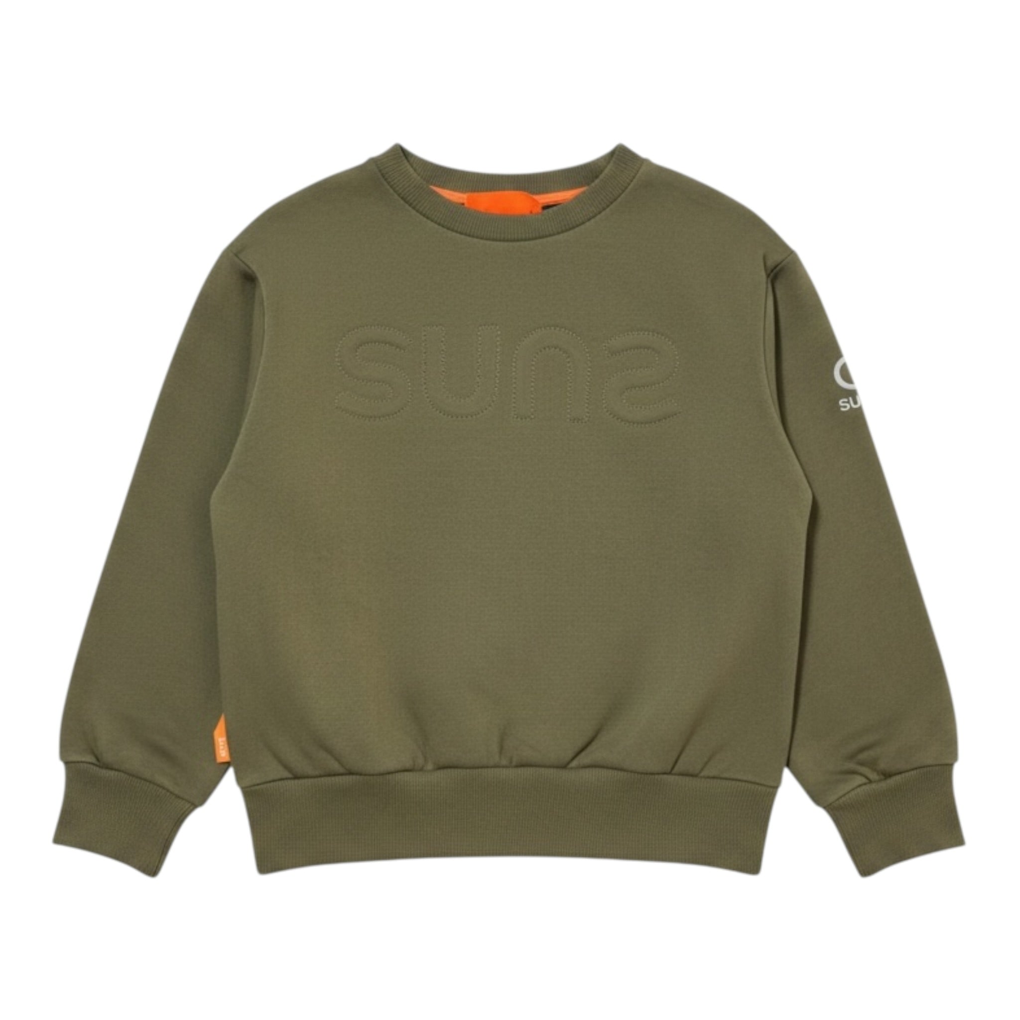 Suns Felpa tinta unita Girocollo Verde per Bambino MFS6306U VERDE SUNS 