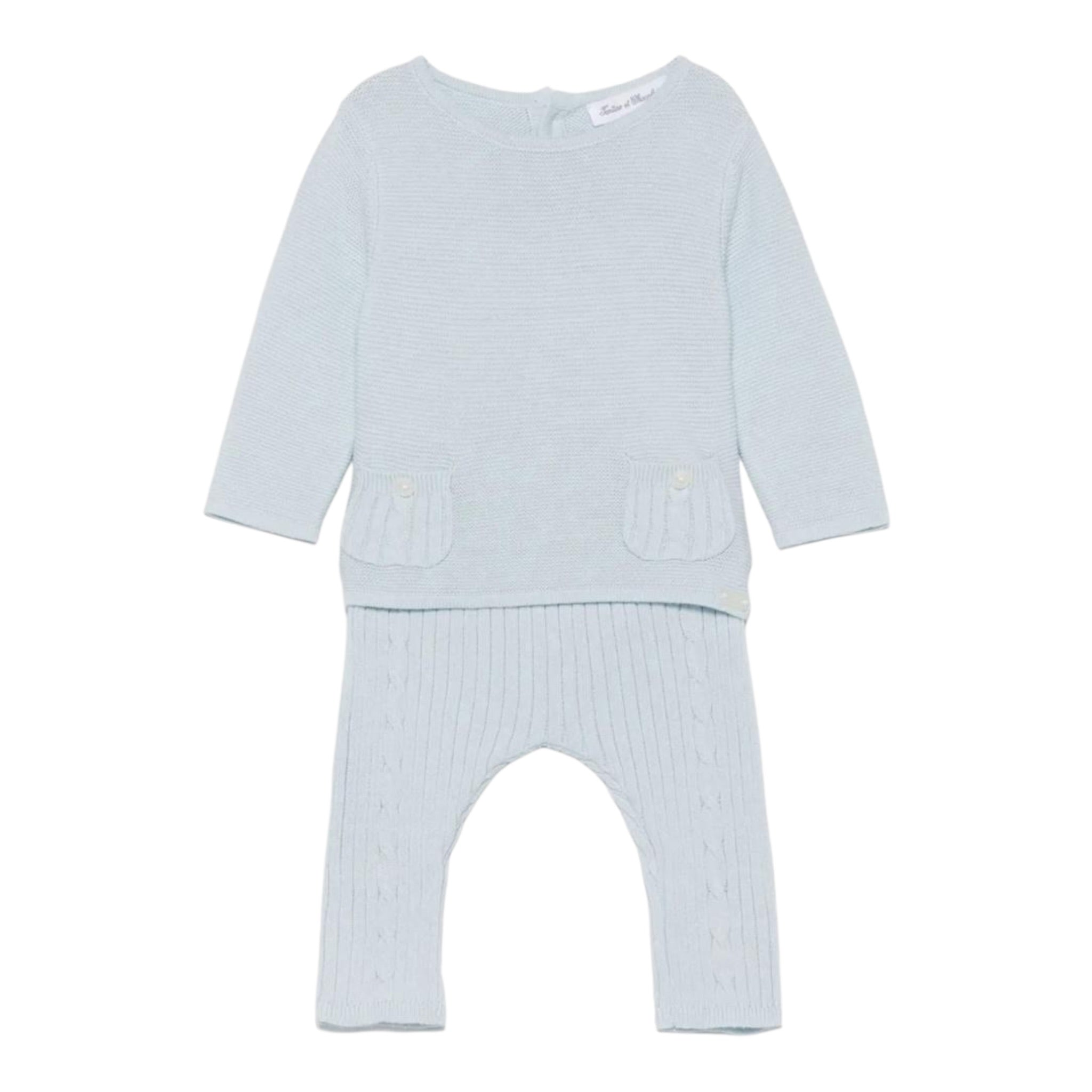Tartine Et Chocolat Completo 2Pz Maglia-Pantalone Azzurro per Neonato CA3610 AZZURRO TARTINE ET CHOCOLAT 