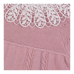 Tartine Et Chocolat Abito Manica Lunga tinta unita con Ricami Rosa per Bambina CB30171J ROSA TARTINE ET CHOCOLAT 