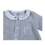 Tartine Et Chocolat Tutina Manica Lunga tinta unita In Ciniglia Azzurro per Neonato CB32050O AZZURRO TARTINE ET CHOCOLAT 