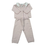 Tartine Et Chocolat Completo 2 Pezzi Cardigan-Pantalone tinta unita Rosa per Neonata CB36030 ROSA TARTINE ET CHOCOLAT 