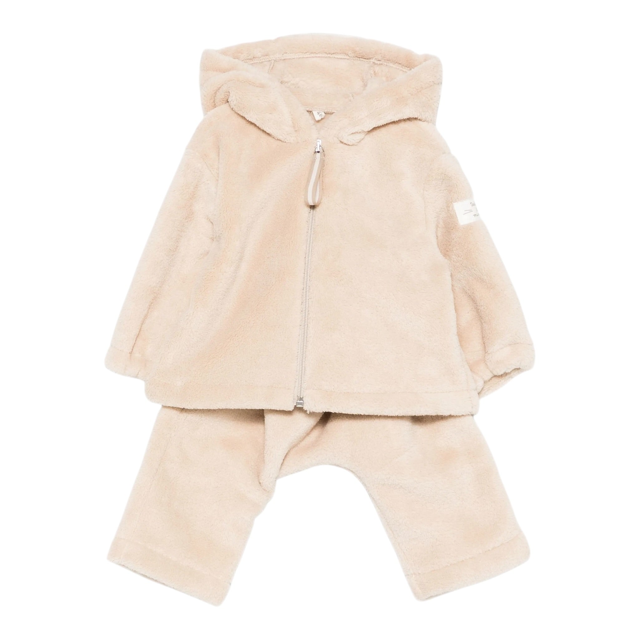 Teddy E Minou Completo 2 Pezzi Felpa-Pantalone tinta unita Beige per Neonato A25TDF005PE022 BEIGE TEDDY E MINOU 