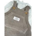 Teddy E Minou Completo 2Pz Salopette-Shirt Beige per Neonato A25TDS0001V0020 BEIGE TEDDY E MINOU 