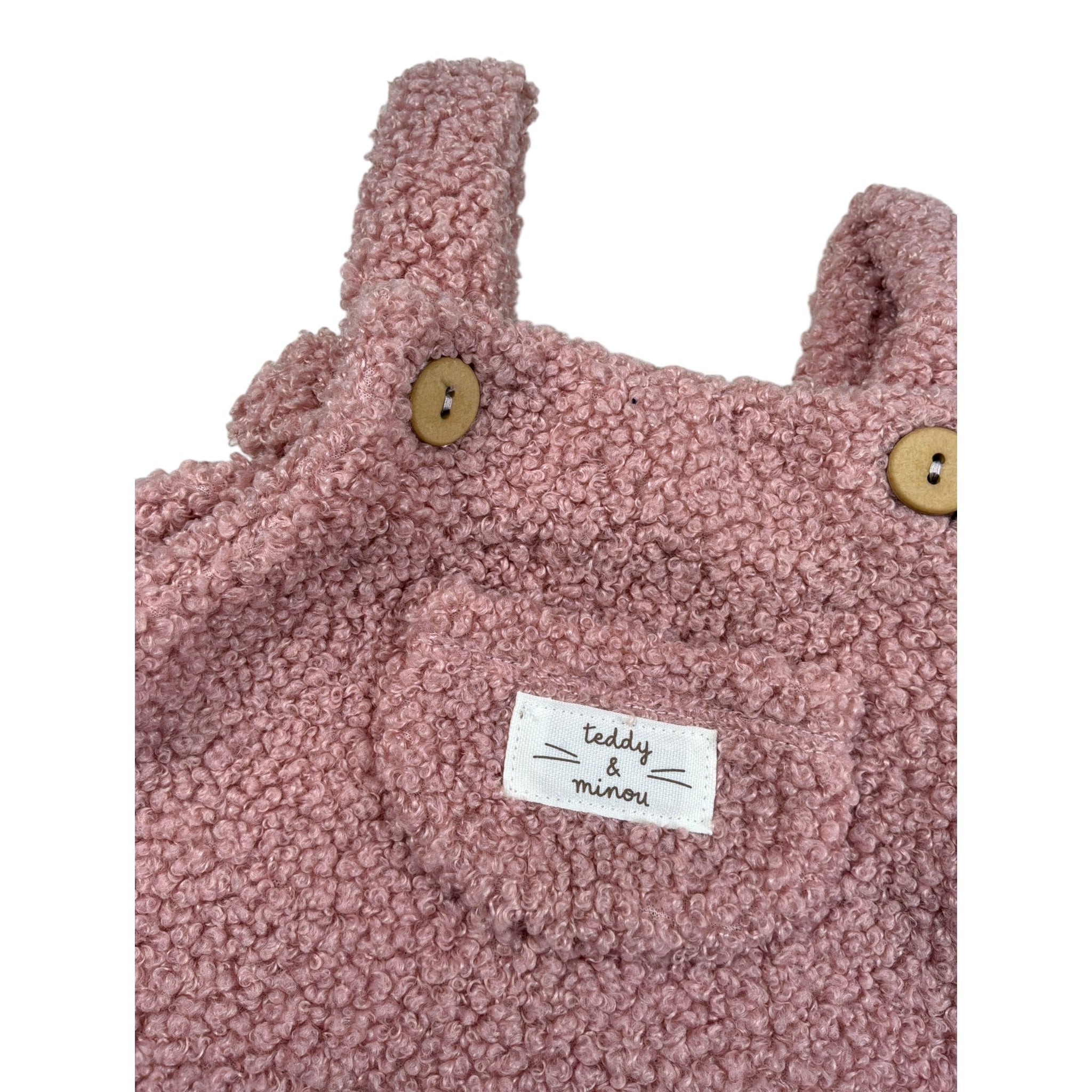 Teddy E Minou Completo 2 Pezzi Salopette-Shirt Rosa per Neonata A25TDS0004PE034 ROSA TEDDY E MINOU 