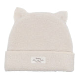 Teddy E Minou Cappello tinta unita con Orecchie Panna per Neonato A25TEO0003PE033 PANNA TEDDY E MINOU 