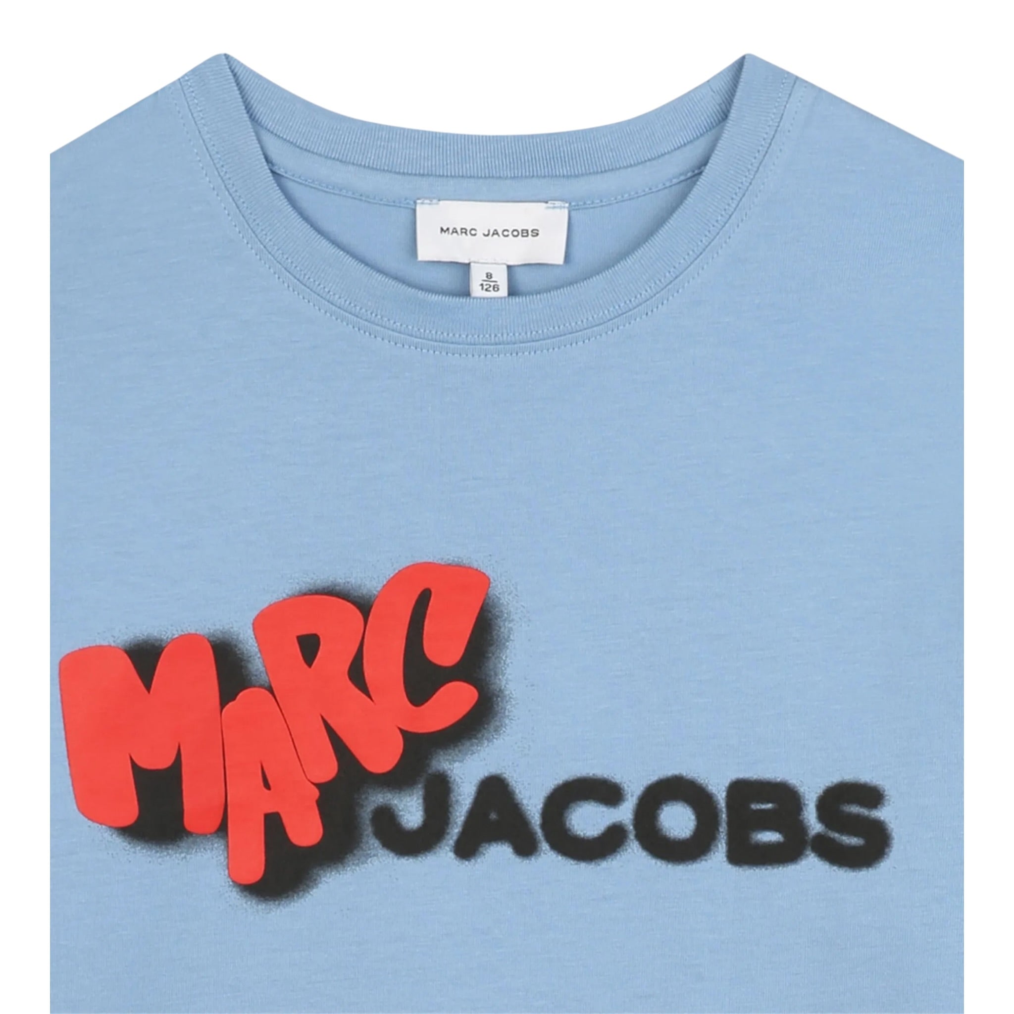 The Marc Jacobs T-Shirt Girocollo tinta unita con Stampa Azzurro per Neonato W60636N AZZURRO THE MARC JACOBS 