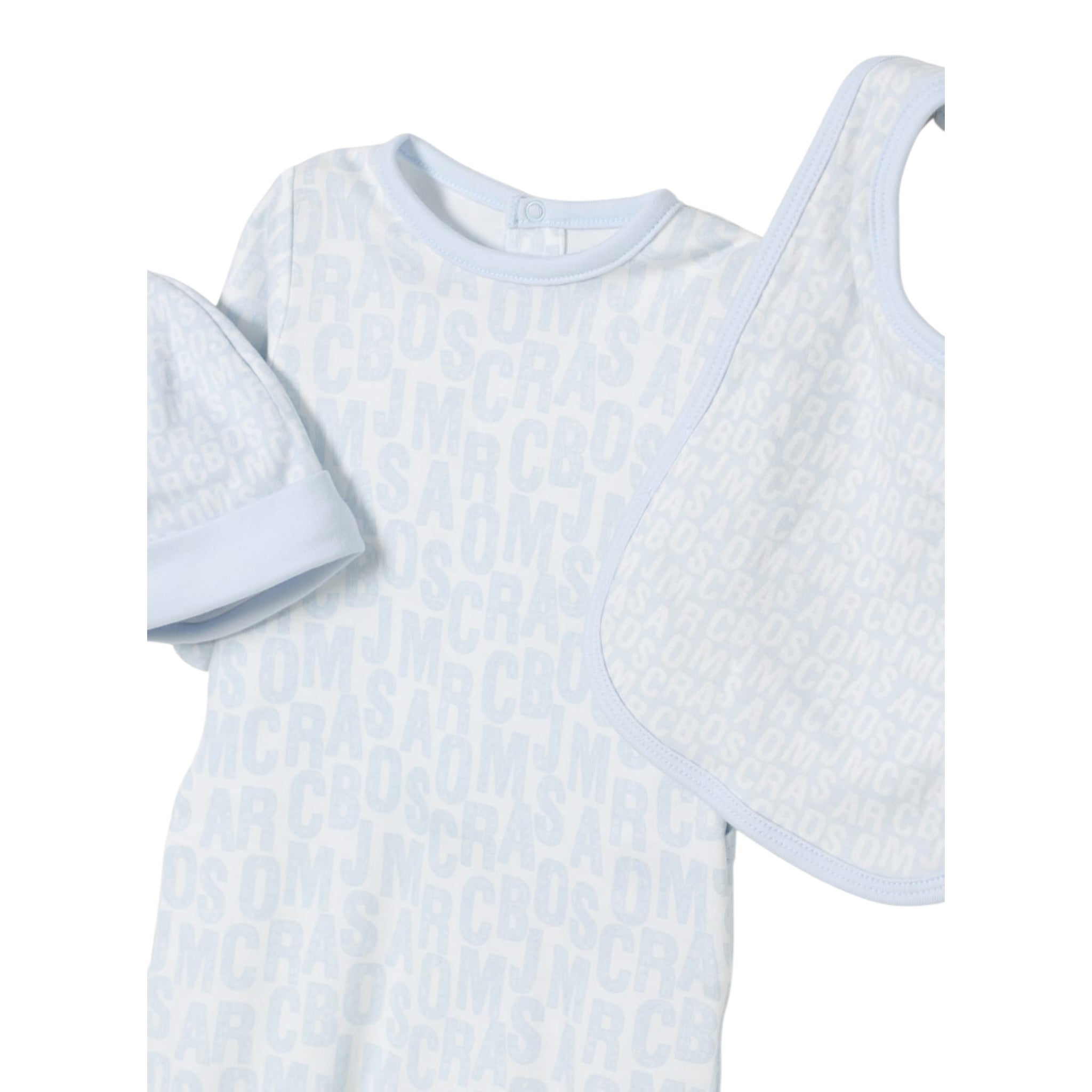 The Marc Jacobs Set Tutina-Cappello-Bavetta tinta unita Azzurro per Neonato W60668 AZZURRO THE MARC JACOBS 