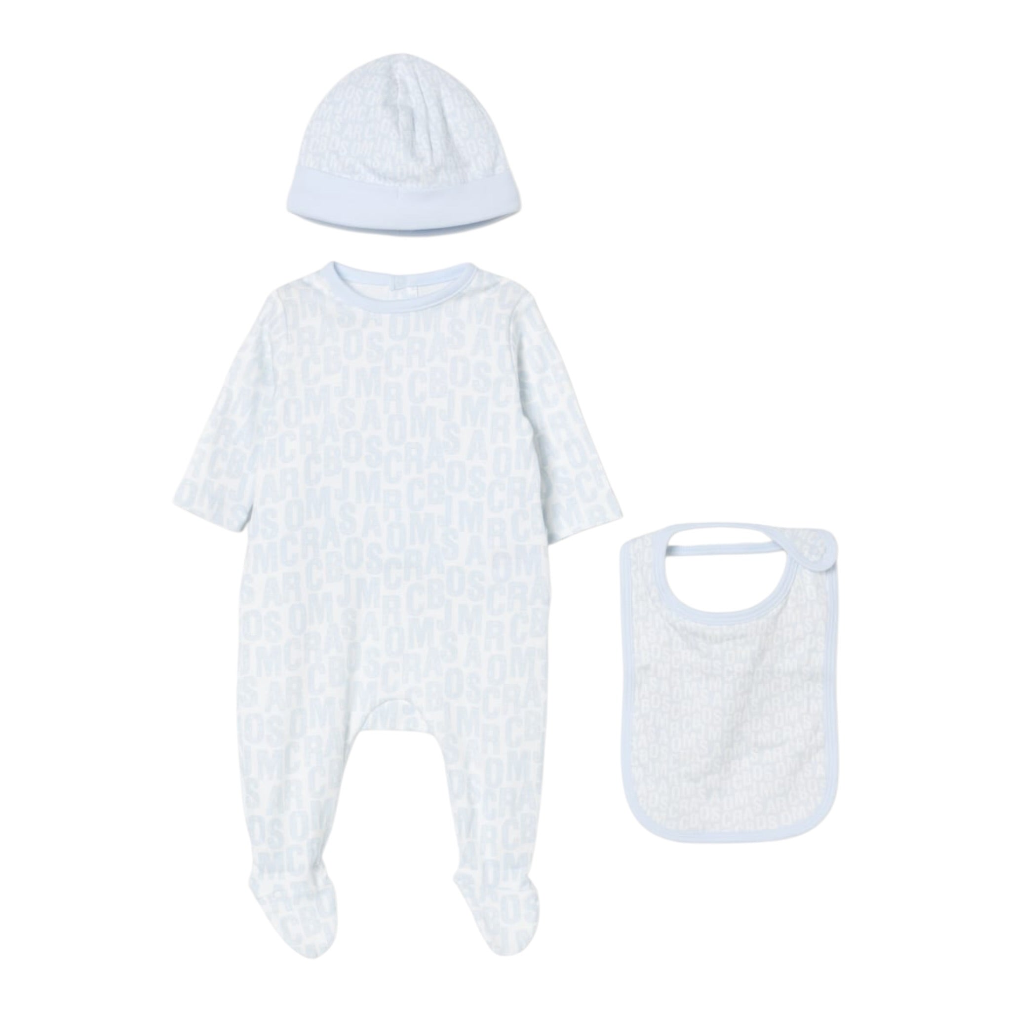 The Marc Jacobs Set Tutina-Cappello-Bavetta tinta unita Azzurro per Neonato W60668 AZZURRO THE MARC JACOBS 