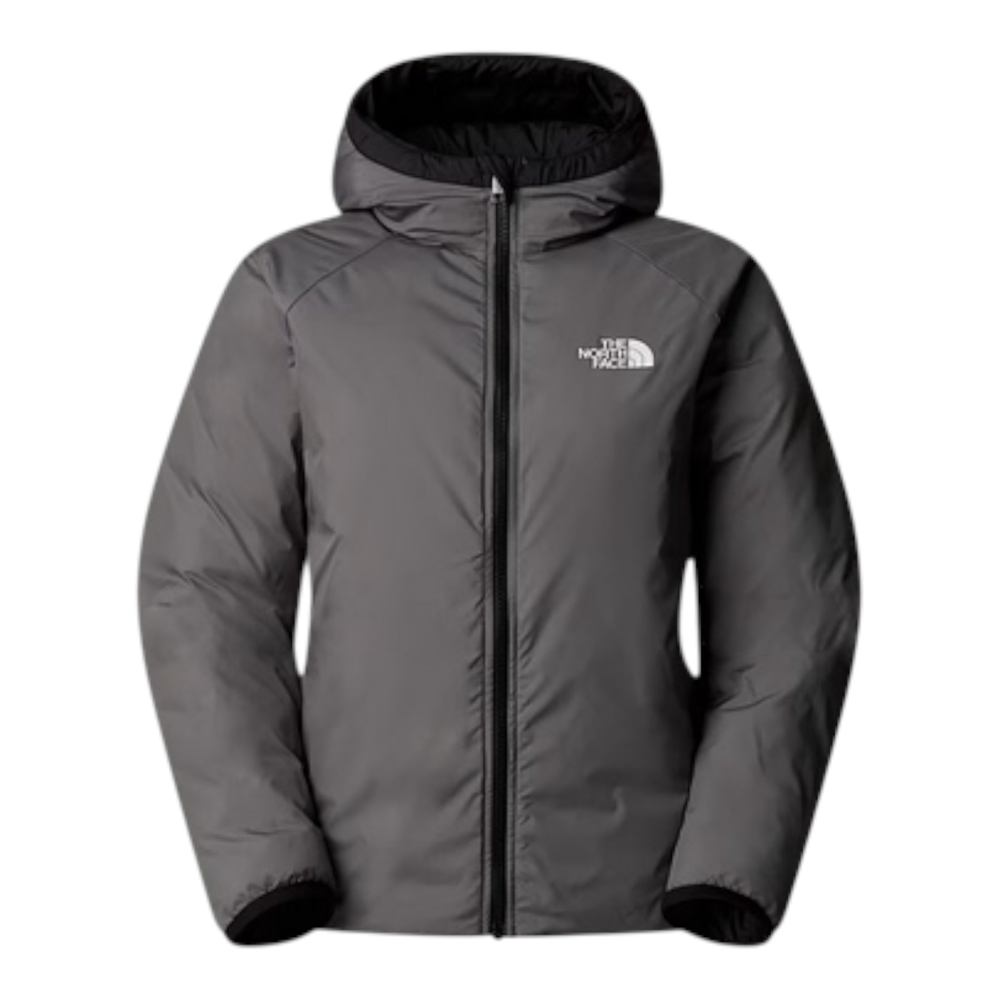 The North Face Giubbino Reversibile con Zip E Cappuccio Nero/Grigio per Bambina NF0A88TWW00 NERO/GRIGIO THE NORTH FACE 