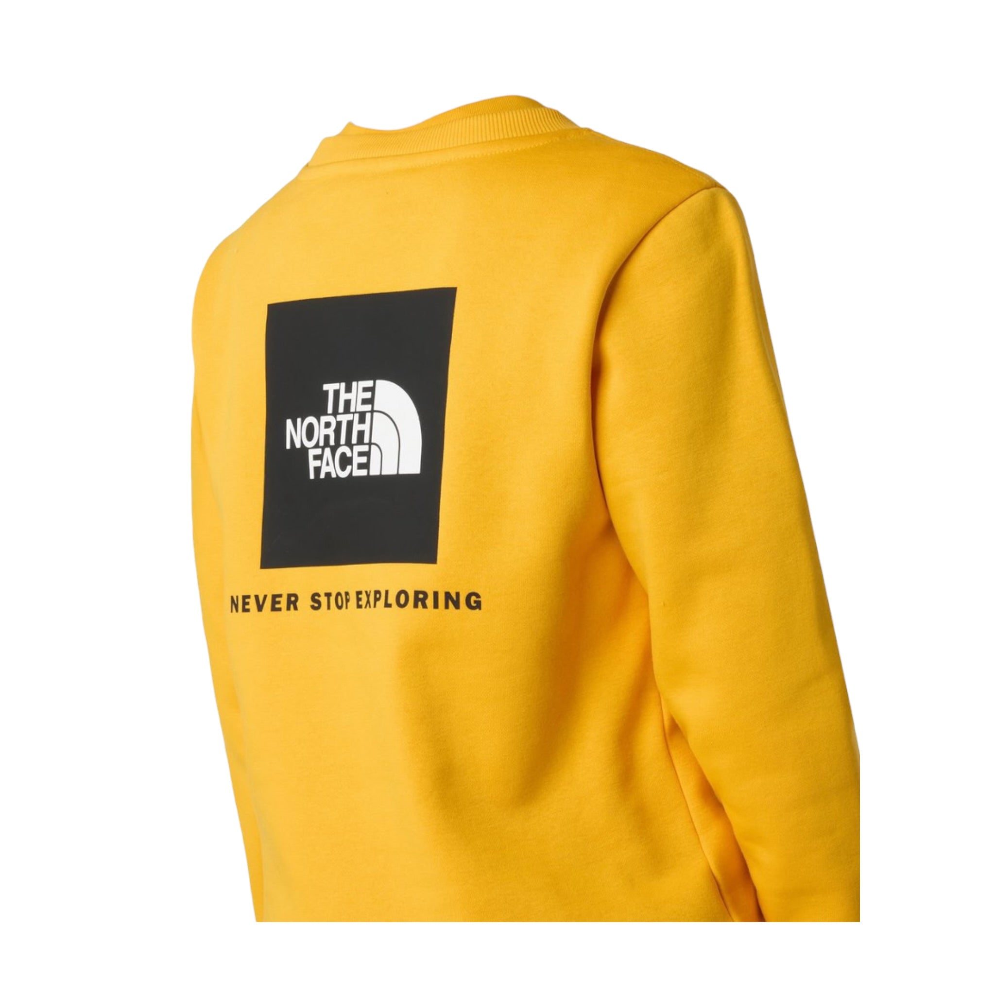 The North Face Felpa Chiusa Girocollo tinta unita con Logo Giallo per Bambino NF0A89H756P GIALLO THE NORTH FACE 