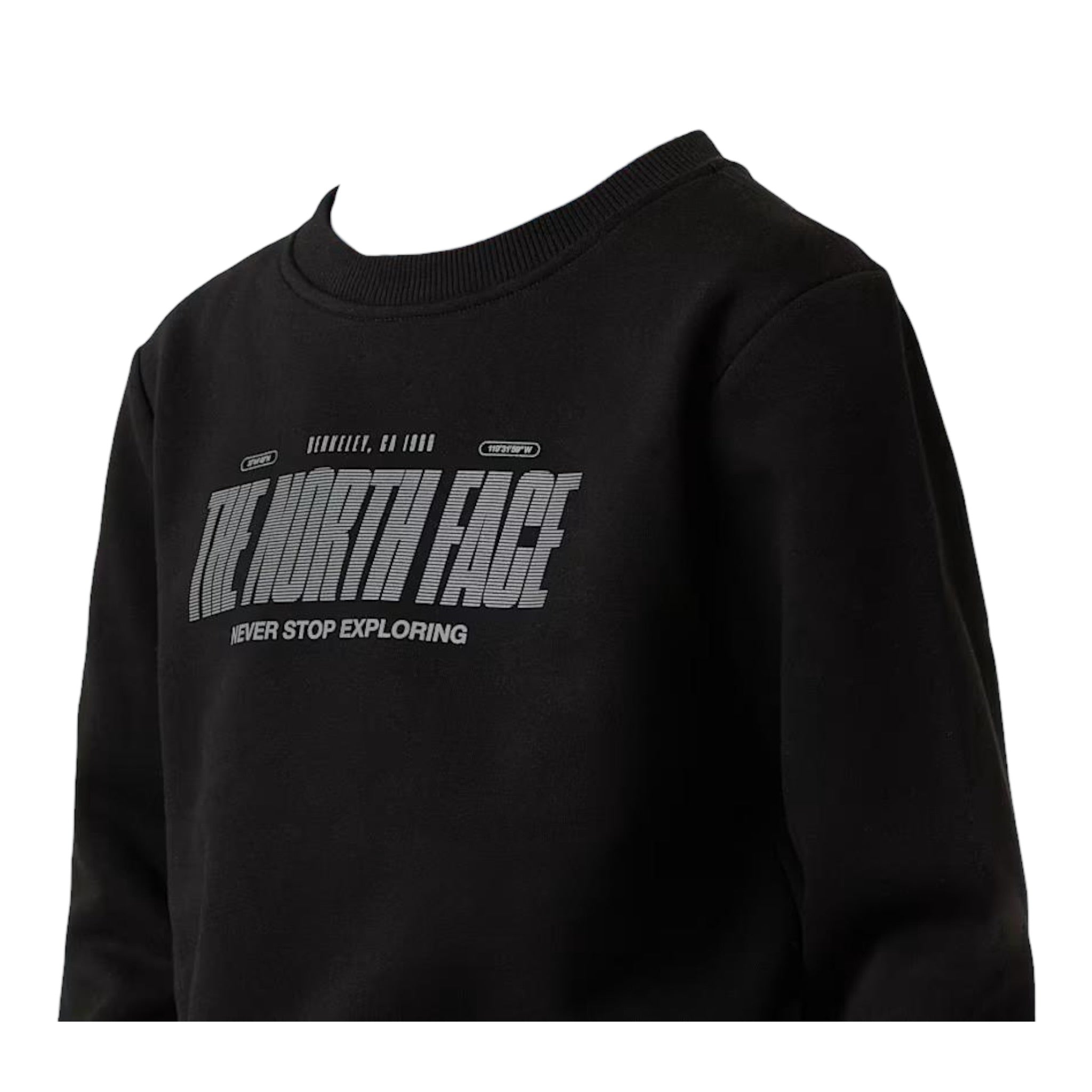 The North Face Felpa Chiusa Girocollo tinta unita con Logo Nero per Bambino NF0A8EATJK3 NERO THE NORTH FACE 