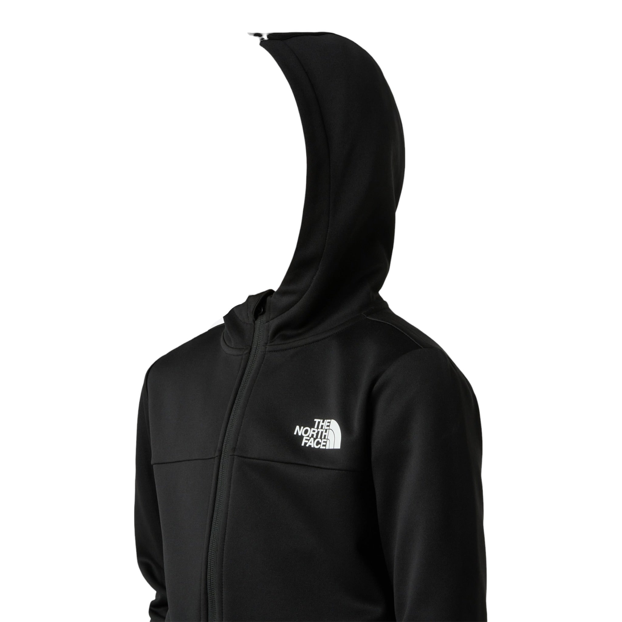 The North Face Felpa con Zip E Cappuccio tinta unita Nero per Bambino NF0A8EB6JK3 NERO THE NORTH FACE 