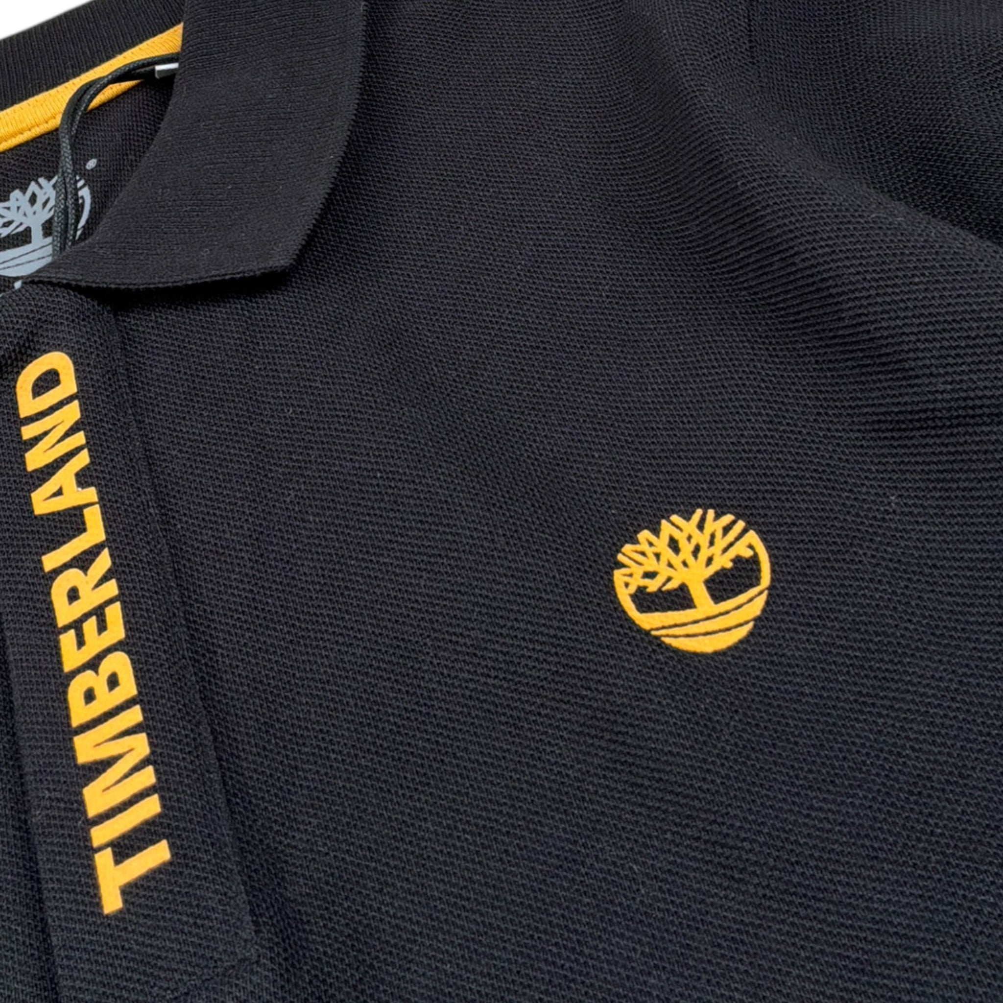 Timberland Polo tinta unita con Stampa Nero per Bambino T25U48 NERO TIMBERLAND 