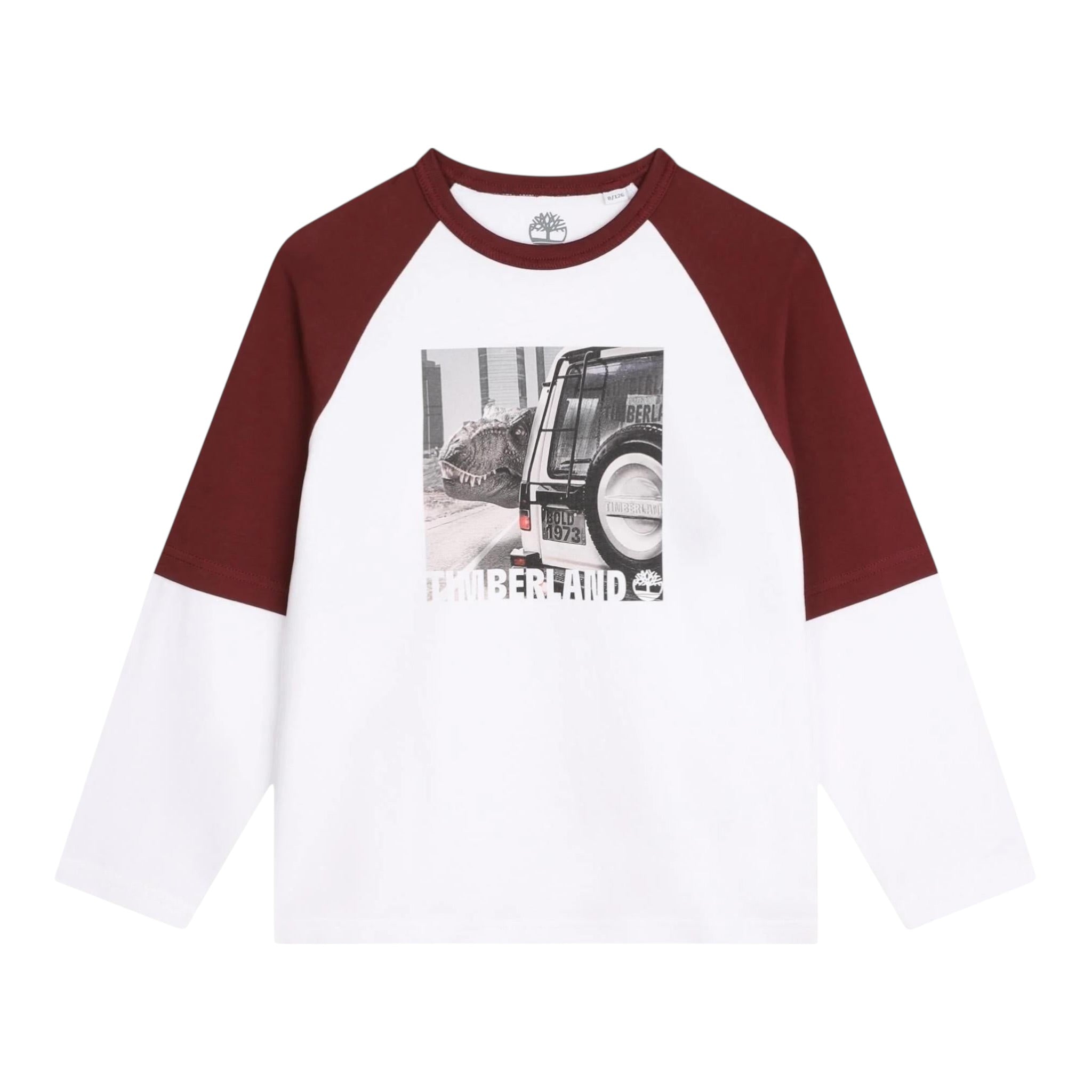 Timberland Shirt Bicolore con Stampa Bianco per Bambino T60305 BIANCO TIMBERLAND 