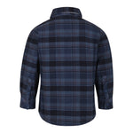 Timberland Camicia tinta unita con Fantasia A Quadri Petrolio per Bambino T60308 PETROLIO TIMBERLAND 