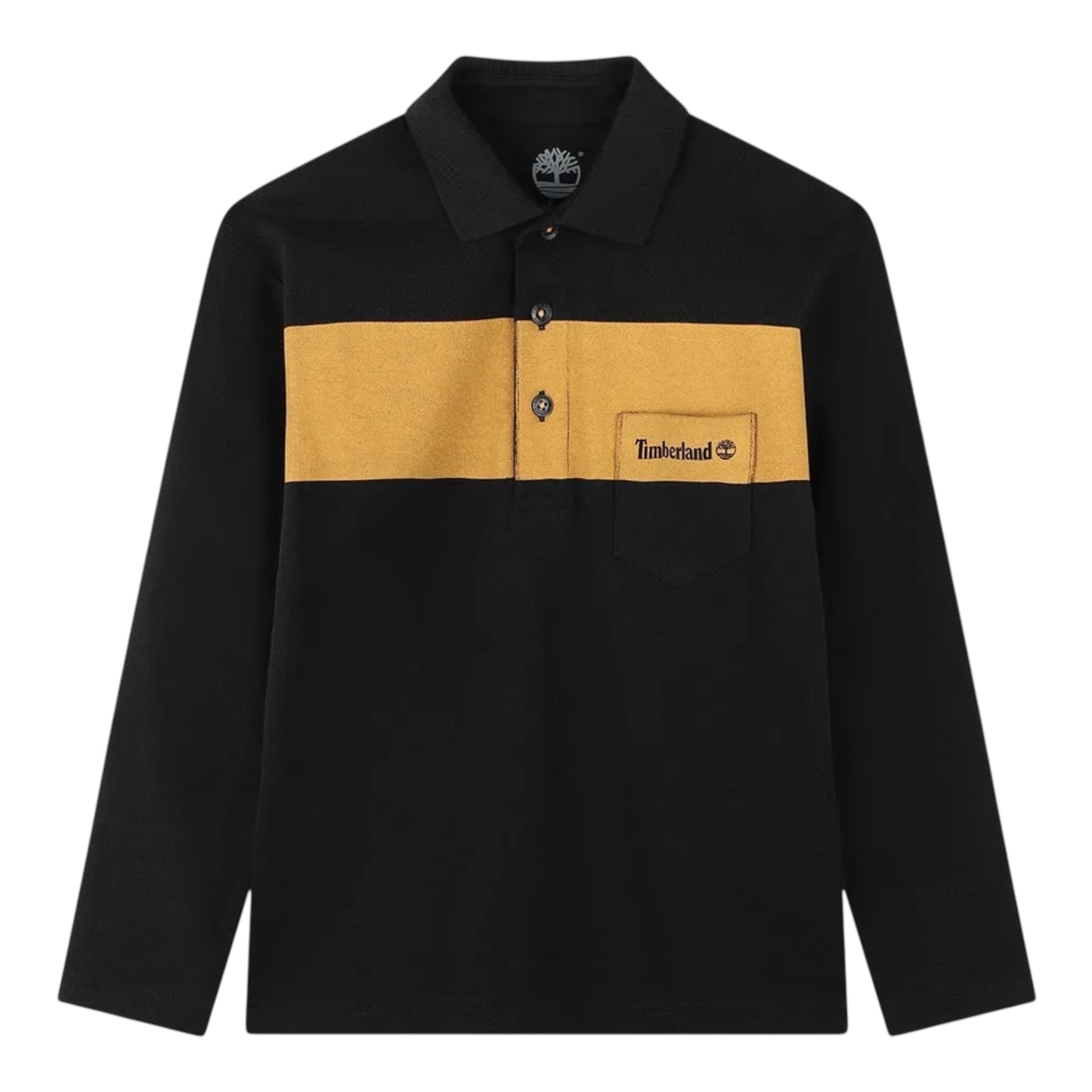 Timberland Polo Bicolore con Stampa Nero per Bambino T60309 NERO TIMBERLAND 